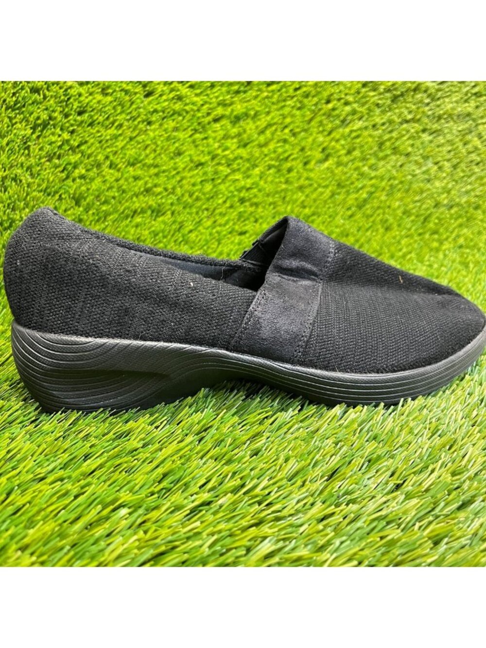 Skechers Gemma Space Trip Womens Size 8.5 Black Casual Comfort Slip On Shoes